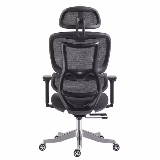Sedia da ufficio girevole ergonomica dal design conveniente in rete con doppio schienale