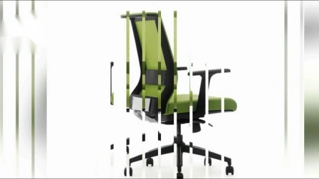 Sedia da ufficio ergonomica girevole moderna in tessuto a rete eccellente Sedia da personale con schienale MID con braccioli e ruote